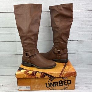 Womens Unr8ed Elizabeth brown riding boots size 6